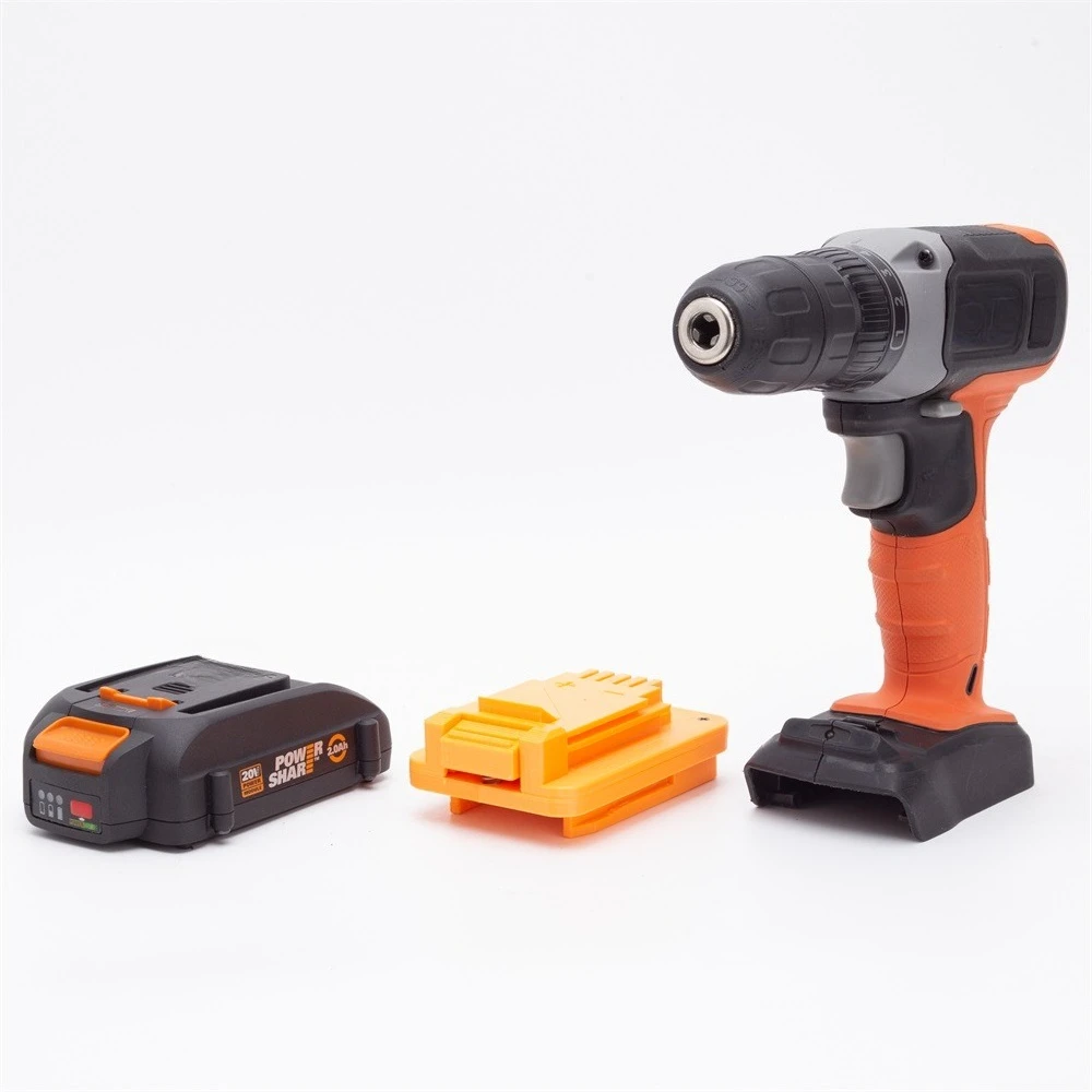 Converter Adapter For Worx  20v 6pin Battery  To Porter Cable/Black+Decker/Stanley 20V Tool(Not Include Tools and Battery)