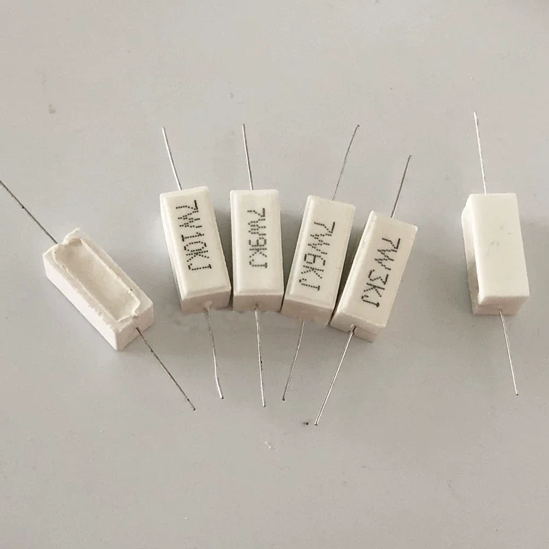 Resistor De Cimento Horizontal Cerâmico, Caixa De Luz Eletrônica LED, 10Pcs