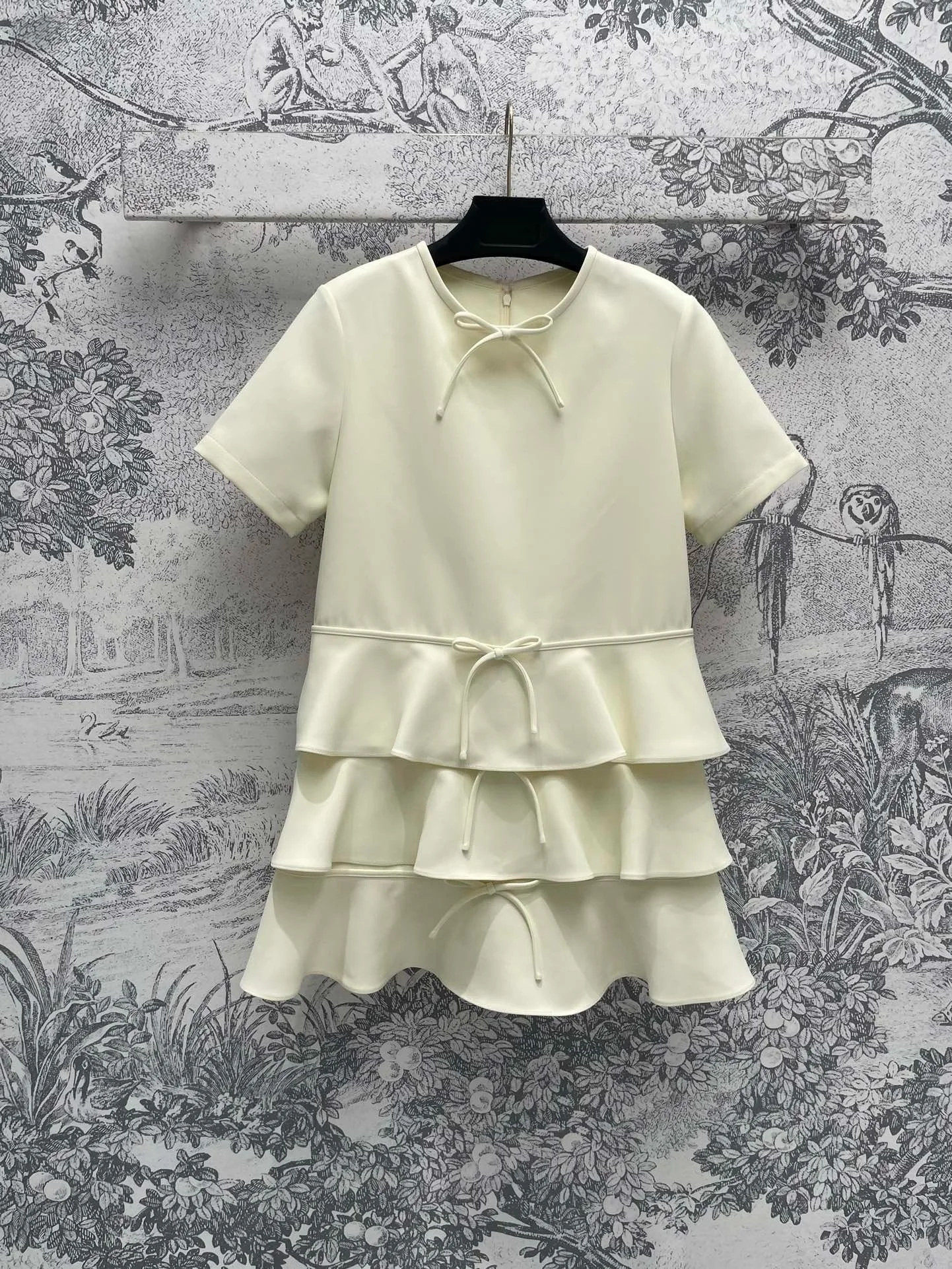 

2024 Women's Clothing Bow Layered Dress Spring Summer New 631