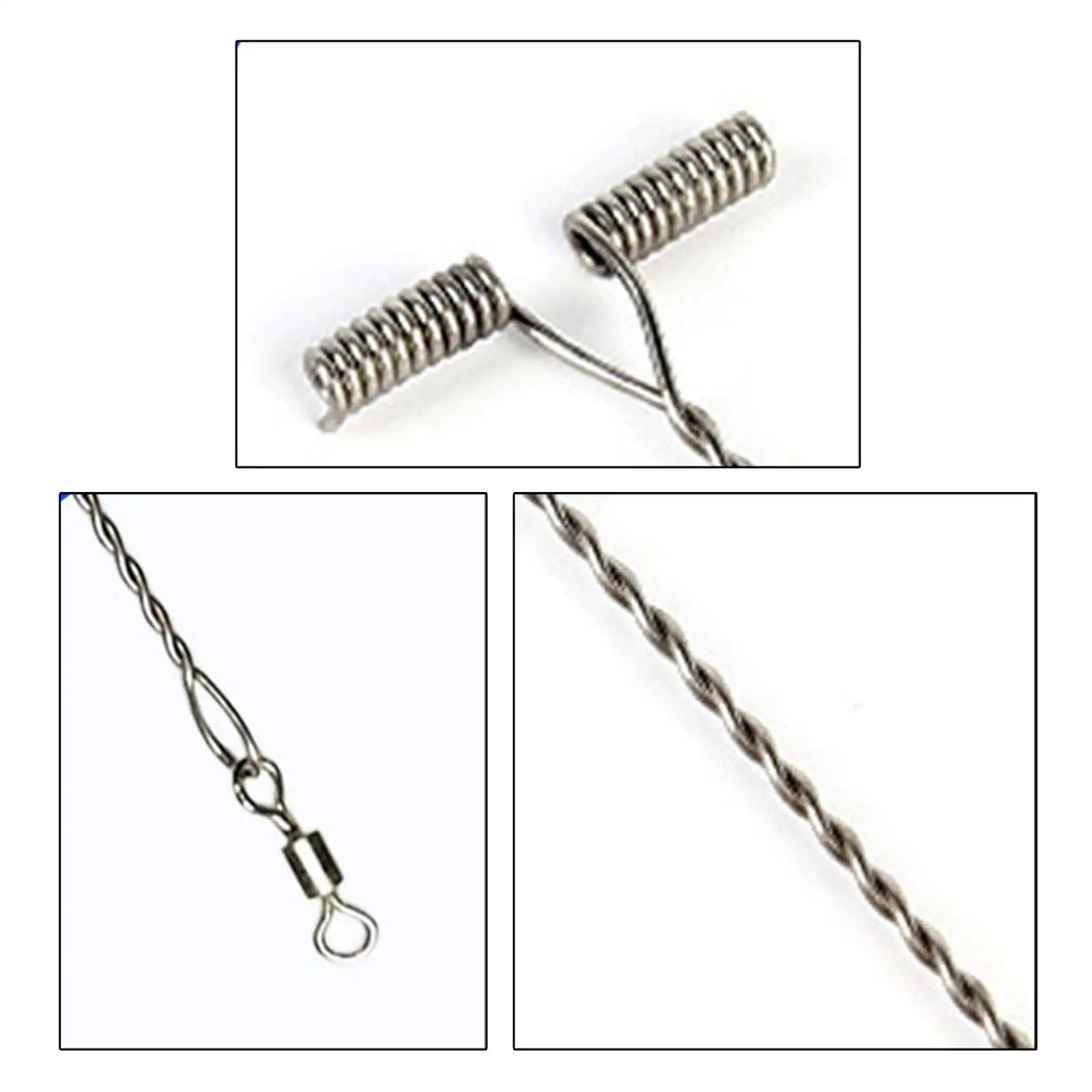 100 Pcs Fishing Balance Rigs Steel T Shape Swivels Snaps Fishing Swivels Gear Arm Connector Fishing Tackle Twisted String Hooks