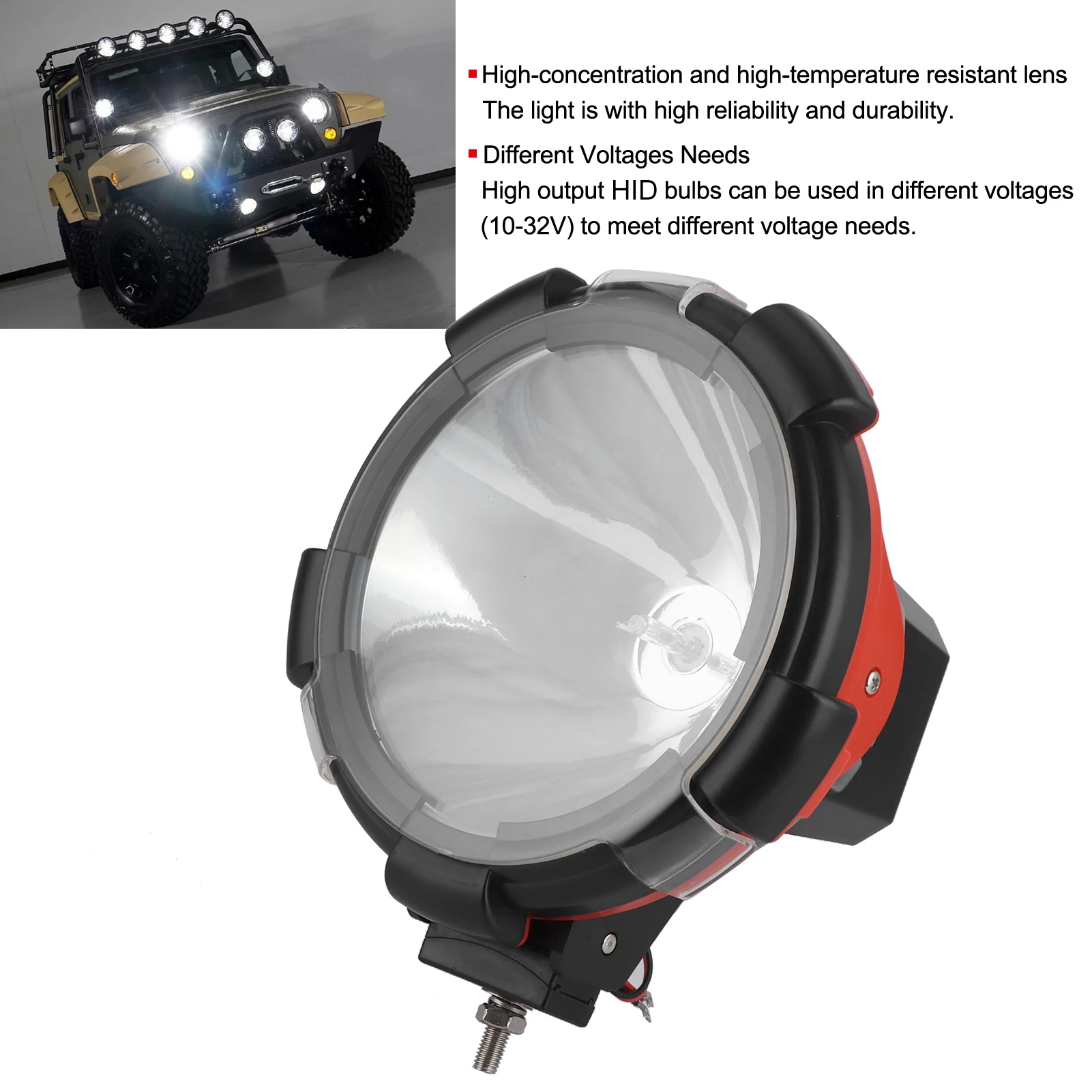 

12V 200W 9in Car Headlight Xenon Spotlights Off‑Road Searchlight for SUV IP67 Waterproof Driving Headlight