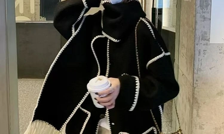 

Новое шерстяное пальто весна-осень 2026: дизайнерское, утолщенное, средней длины, с высоким качеством и элегантным дизайном.