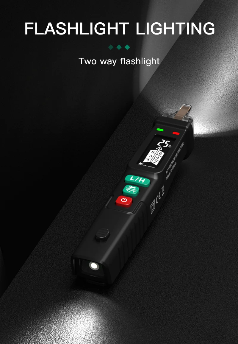 コネクテッド電圧計fy18d,非接触,電圧インジケーター,12-1000V,電圧計,電流計,電子ツール