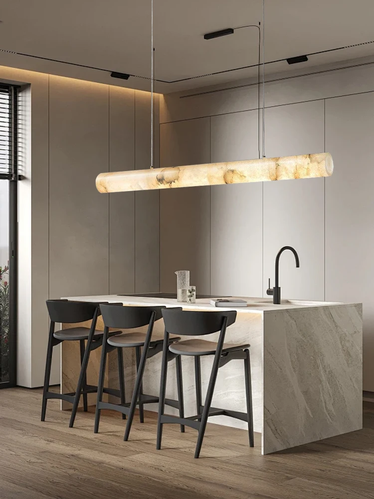 

Come Get This Spanish Natural Marble Pendant Lamp Long Cylinder Alabaster Lampshades Hanging Lamp Over Dining Table Hogar