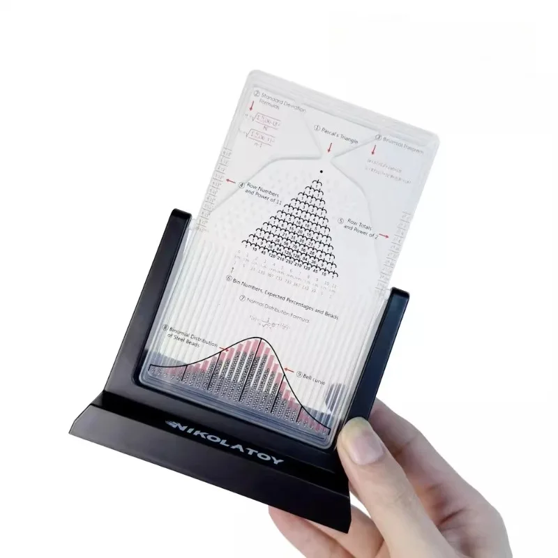 Galton Board Model Display - Math Teaching Toy for Normal Distribution Demonstration