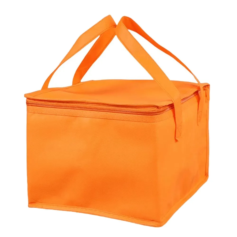New Portable Insulated Thermal Cooler Bag Tin Foil Solid Color Refrigerated Bag Zip Chilled Bags Outdoor Camping Picnic