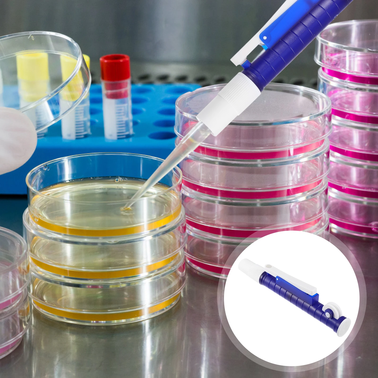 

Labs Pipette Pump Plastic Thumb Wheel Design Easy One-Hand Operation Rapid Dispensing Scientific Laboratory Instrument Suction