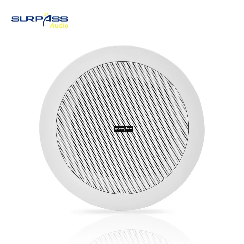 Alto-falante de teto coaxial à prova de umidade, 20w 70v 100v 8ohm, woofer estéreo de alta fidelidade, som de áudio, alto-falante de teto para home theater interno