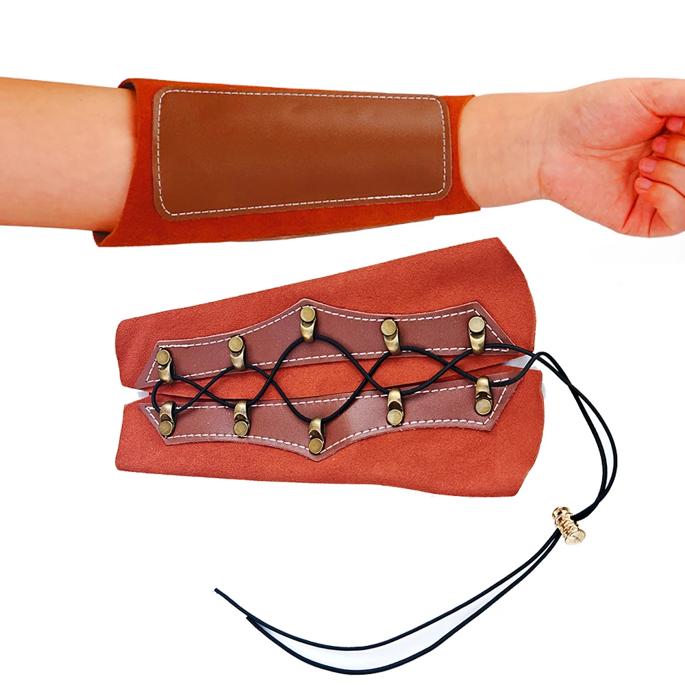 

1PC Cowhide leather Archery Arm Guard Protection Leather Arm Protector Archery Arm Guard