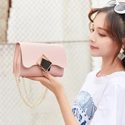 Small Crossbody Bags For Women 2023 Mini PU Leather Shoulder Messenger Bag For Girl Yellow Bolsas Ladies Chain Phone Purse