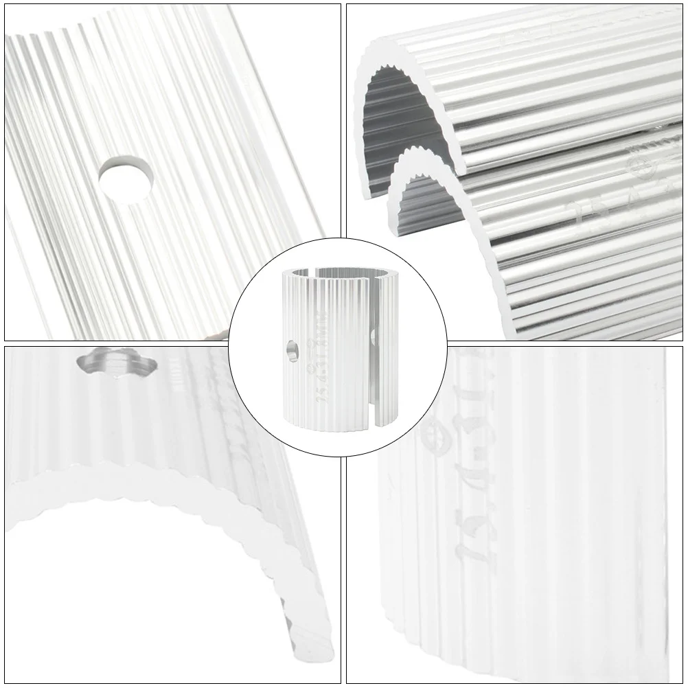 

2Pcs Bicycle Handlebar Shim Adapter Aluminum Alloy Material Strong Reliable Convert Smaller Diameter Handlebars Oversize Stem