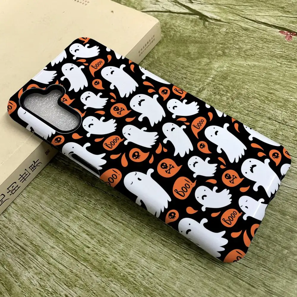 

Halloween Pattern Phone Case for SamsungS25 Film Shell GalaxyS24Ultra 23plus S22 21 A56 36 26 16 Luxury Double layer Cover