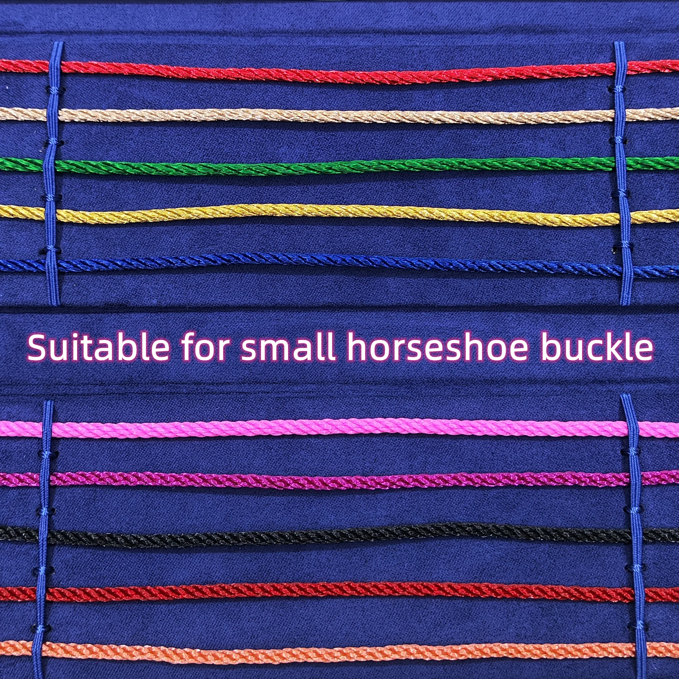 Horseshoe buckle bracelet with various colors of nylon rope and steel wire rope suitable for small horseshoe buckle