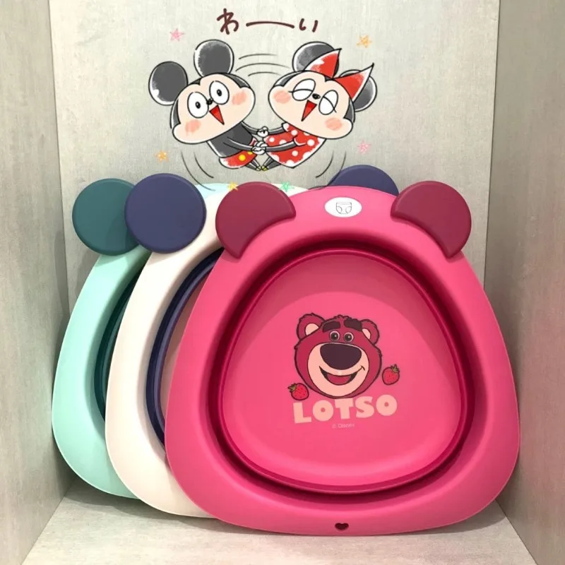 Cartoon washbasin cute ins high-looking strawberry washbasin for middle and large children travel portable foldable basin gift