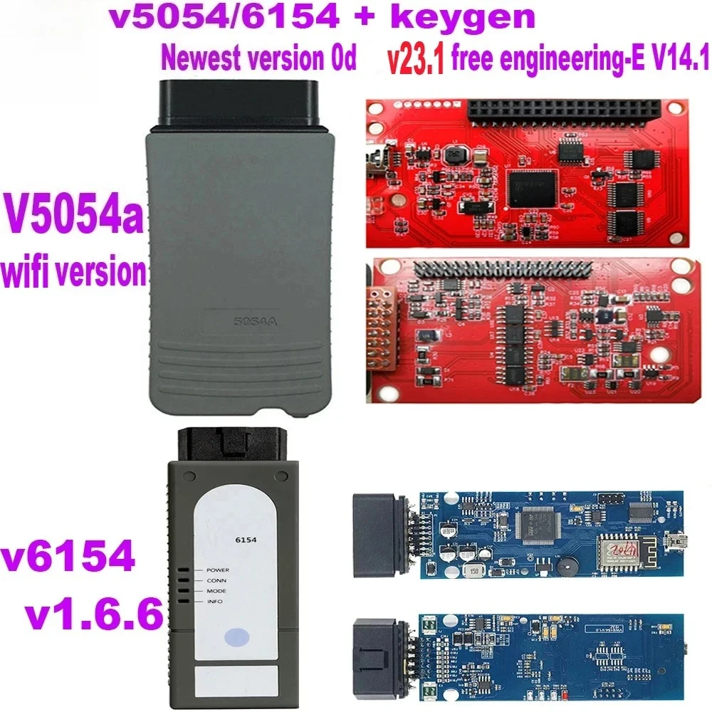 OKI V5054a WIFI Version 6154 Support v23.1 Free Engineering-E 14.1 OBD2 Code Scanner Full Support V Au-di Sk0-da Diagnostic tool