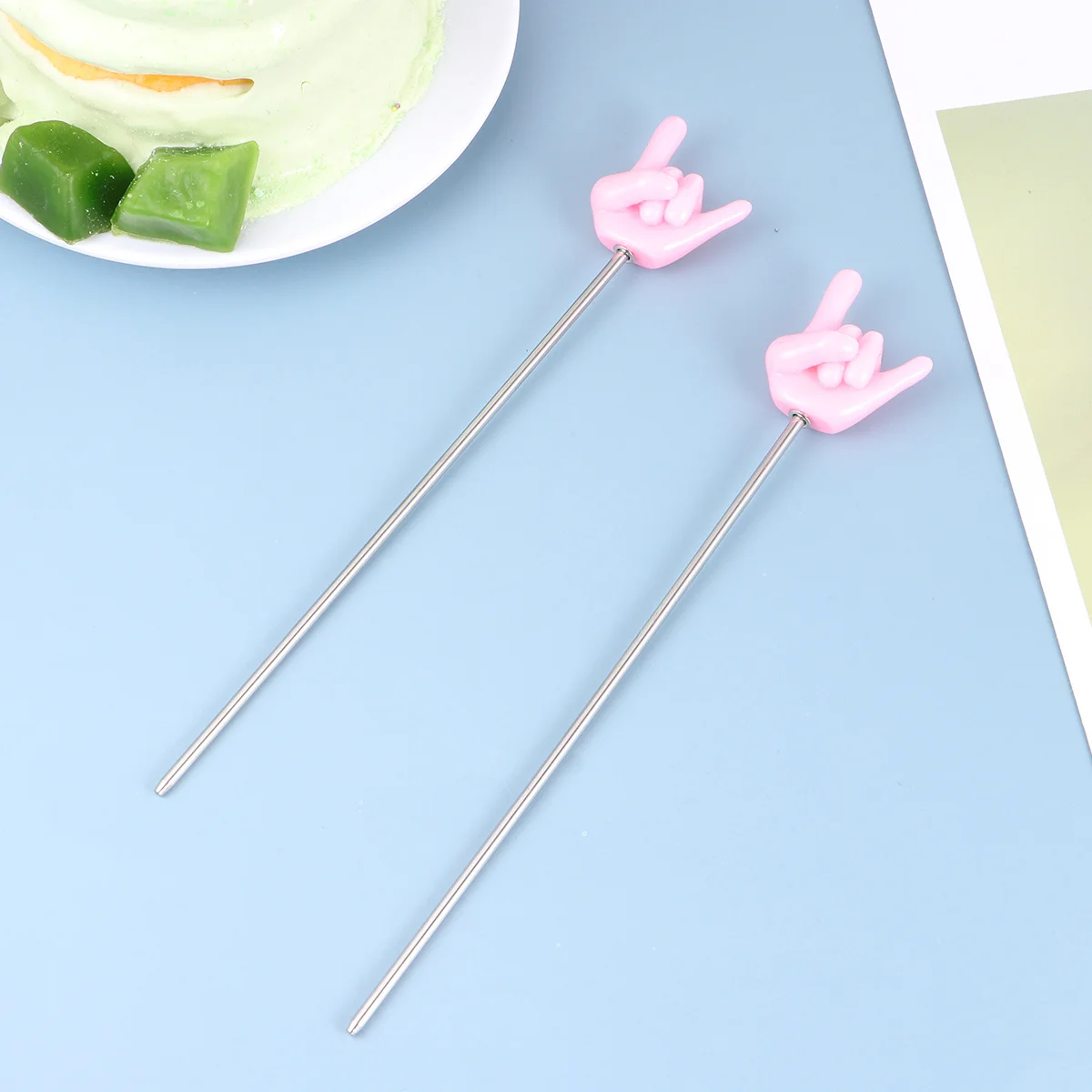 

2Pcs Stainless Steel Cake Tester Strong Non-Damage Grip for Baking Cake Bread Muffin Testing Tool Bread Test Tool