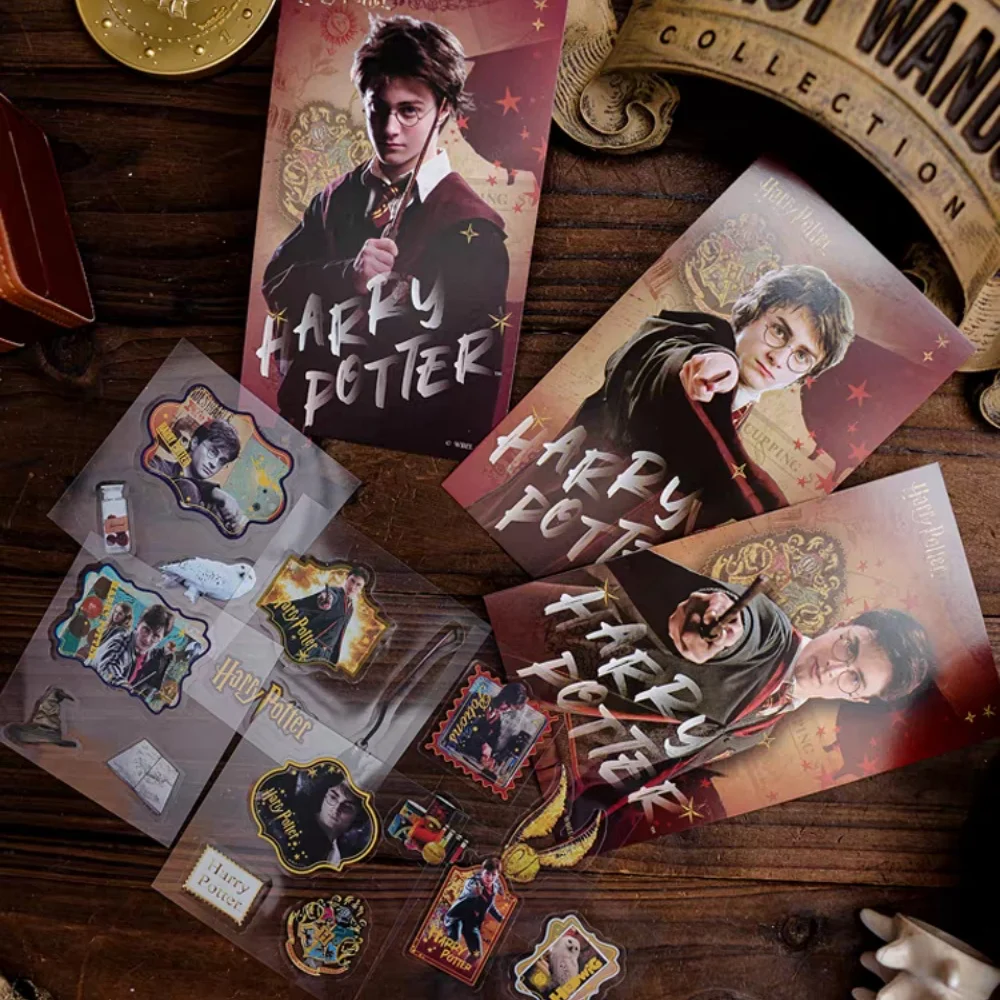 Genuine Harry Potter Commemorative Ticket Holder Hogwarts Hermione Malfoy Snape Postcards Stickers Bookmark Sticky Note Set Gift - view 2