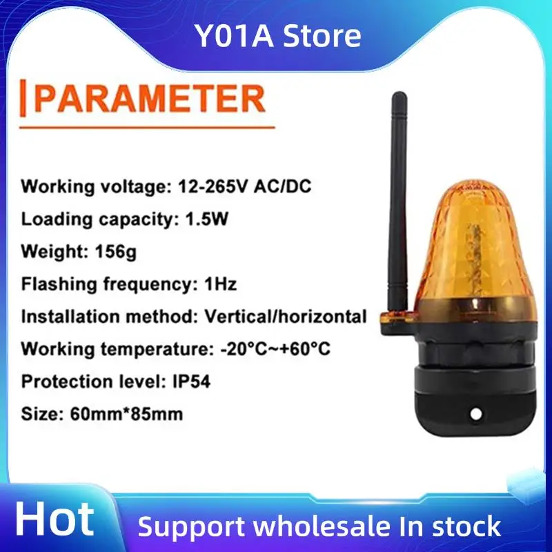 

Y01A AC12-265V LED Warning Beacon Light 2 Pieces Universal Alarm Signal Lamp For Automatic Gates Garage Door Rolling Shutter