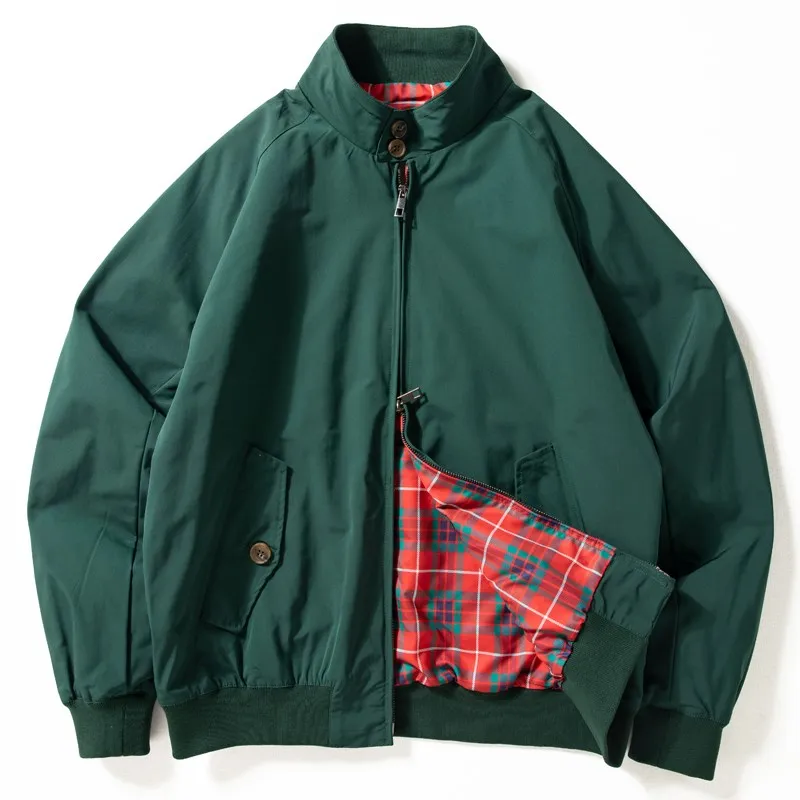 

Harringtion Men's Spring Autumn Jacket American Retro Workwear Style Windproof Motorcycle Coat Loose Fit Water Proof Polyeste...