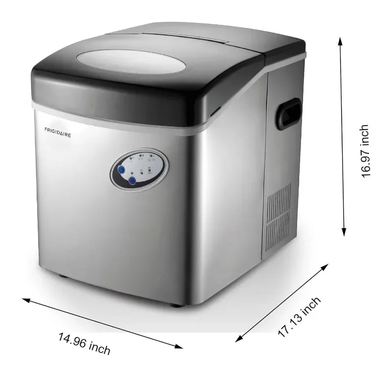 Whirlpool-Extra Grande Ice Maker, aço inoxidável, 48 lbs por dia, EFIC115