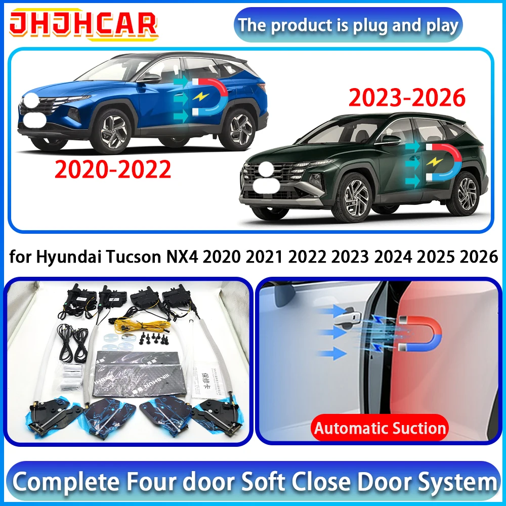 for Hyundai Tucson NX4 2020 2021 2022 2023 2024 2025 2026 Automatic Door Closer Lock Electric Suction Soft Close Door Kit System