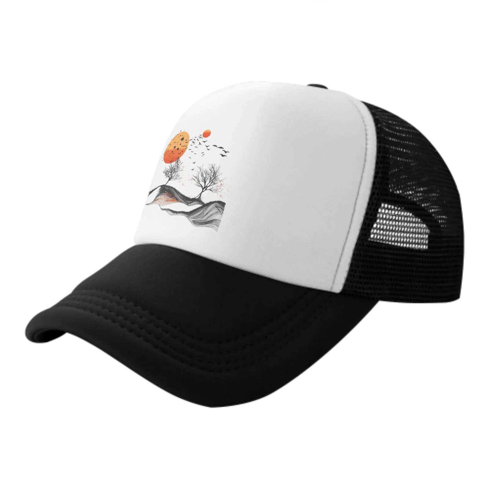 Gorra de béisbol de abedul Tree para hombres y mujeres, sombrero de malla ajustable para adultos, deportes, transpirable, moda, viajes diarios al aire libre