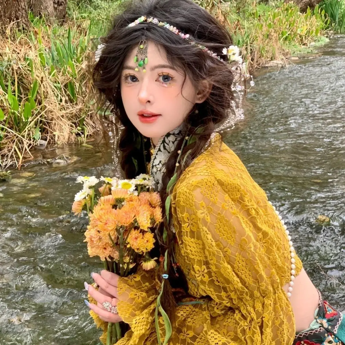 Kleidung Reise Fotografie Tibetan Kleidung verbessert frische Mädchen Xishuang banna Tibetan Robe neue Foto Fotografie Set