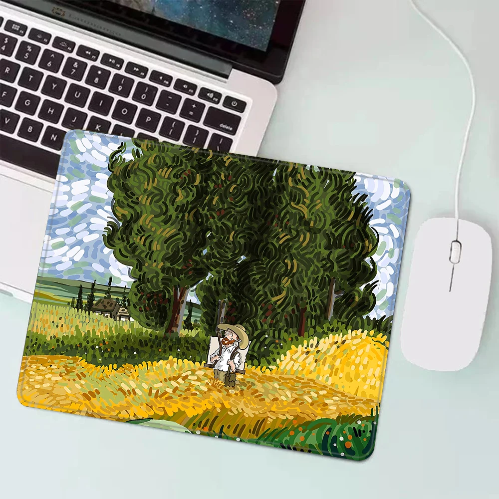 Van Gogh Illustrations Gaming Mouse Pad XS Small Mousepad For PC Gamer Desktop Decoration Office Mouse Mat Deskmat Rug