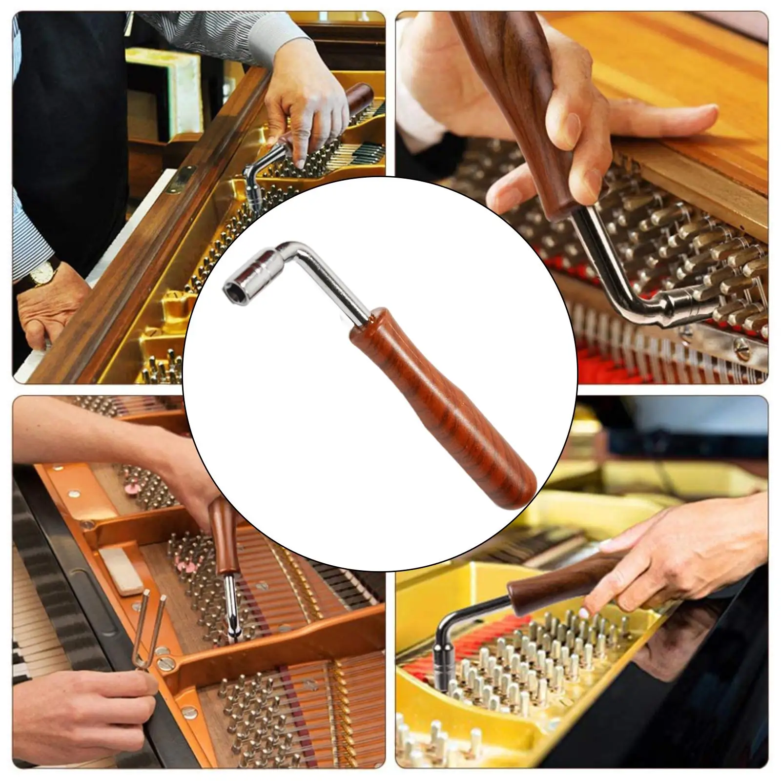 Professional Piano Tuning Wrench Guzheng Tuning Lever Plastic Handle Instrument Accessories Care Maintenance Repair