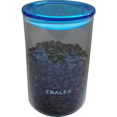 Cralex Optima 1200 ml. Blue Lid Borosilicate Jar