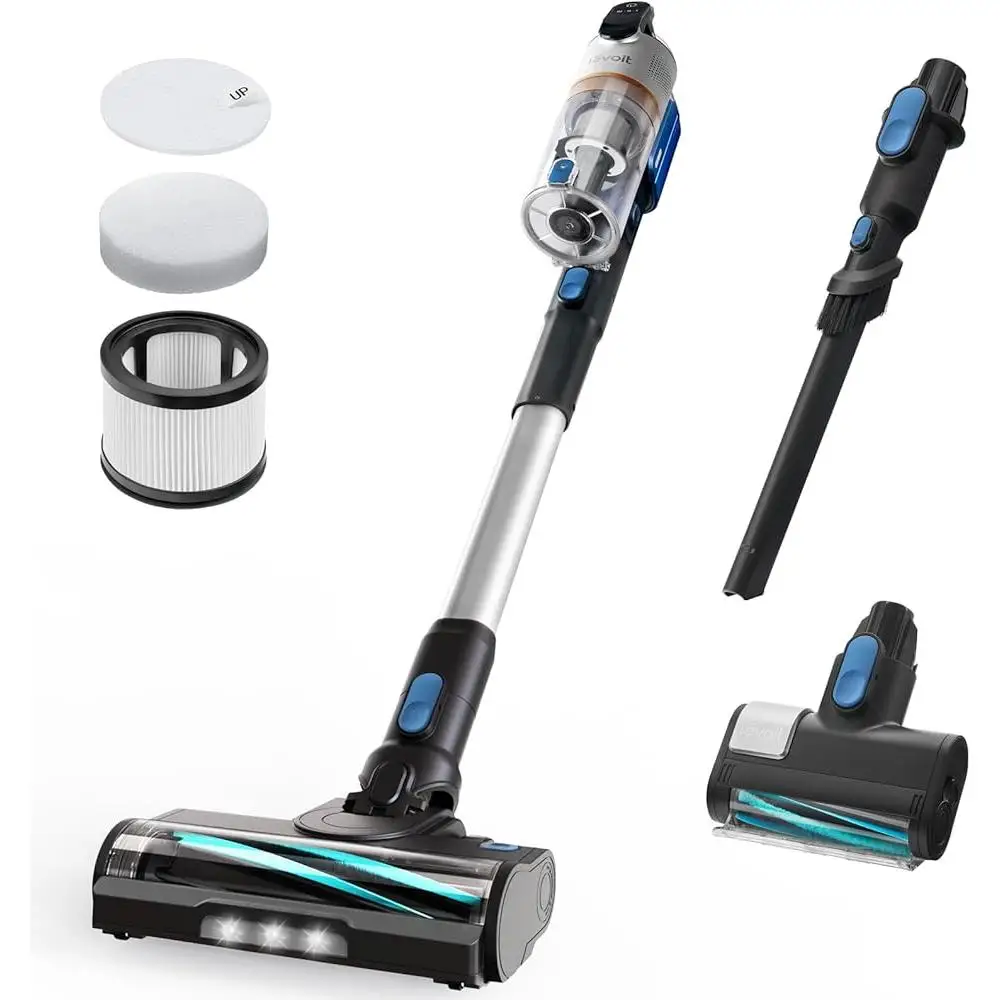 Беспроводной пылесос HEPA-фильтр Легкий мини-мощный всасывающий пылесос, устойчивый к запутыванию срок службы батареи 60 минут с щелевым инструментом