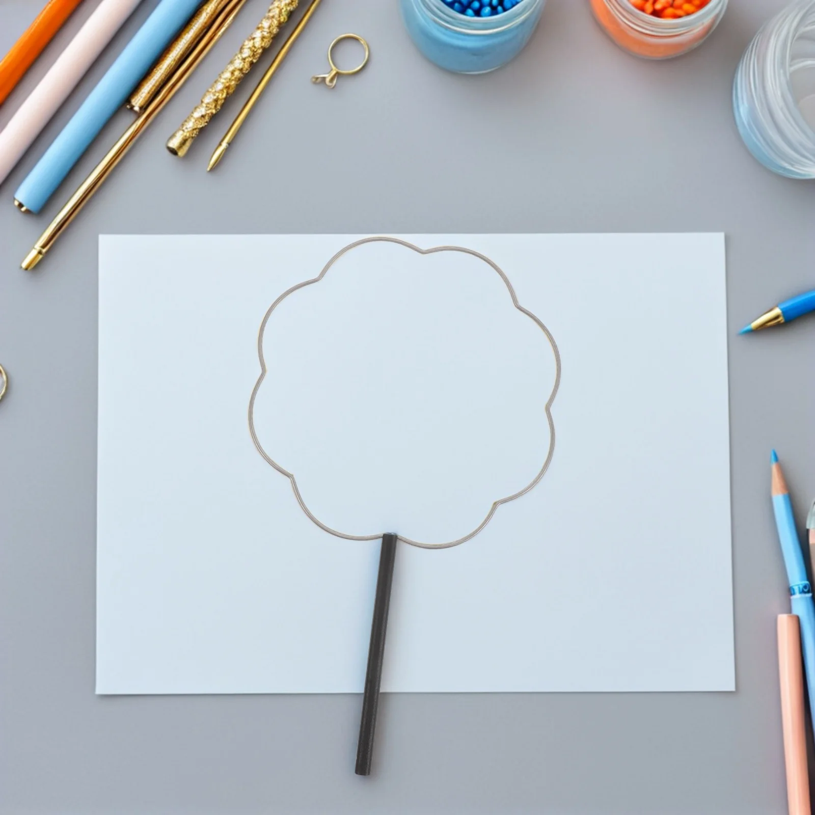 

1pcs Handmade Frame Iron Hollow Palace Style Diy Craft Unfinished Vintage Fan Frame For Traditional Festival Blank Fan Making