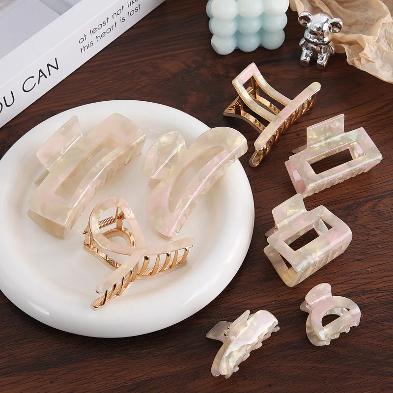 Large Transparent Hair Claw Acrylic Hair Crab Clip Women Girls Simple Elegant Hair Clamp Shark Clip Styling Accessories Headwear
