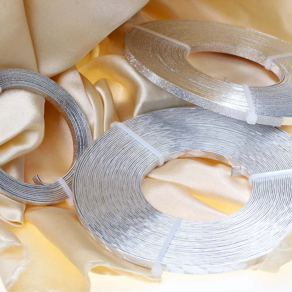 

OLINGART 2M/5M/10M Flat Aluminum Wire Crafts Materials DIY Women Bracelet Choker Necklace Handicrafts Jewelry Making