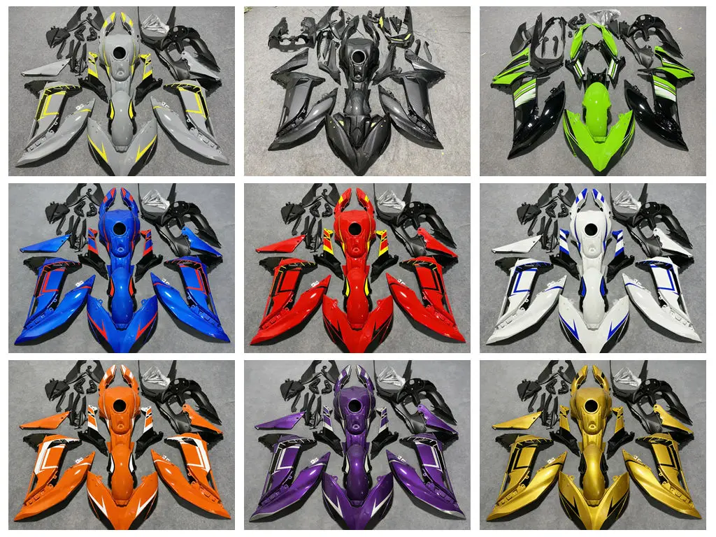 4 Gift new ABS fairing kit - suitable for Kawasaki ER6F/NINJA 650R models from 2017 to 2019. This accessory is customizable.