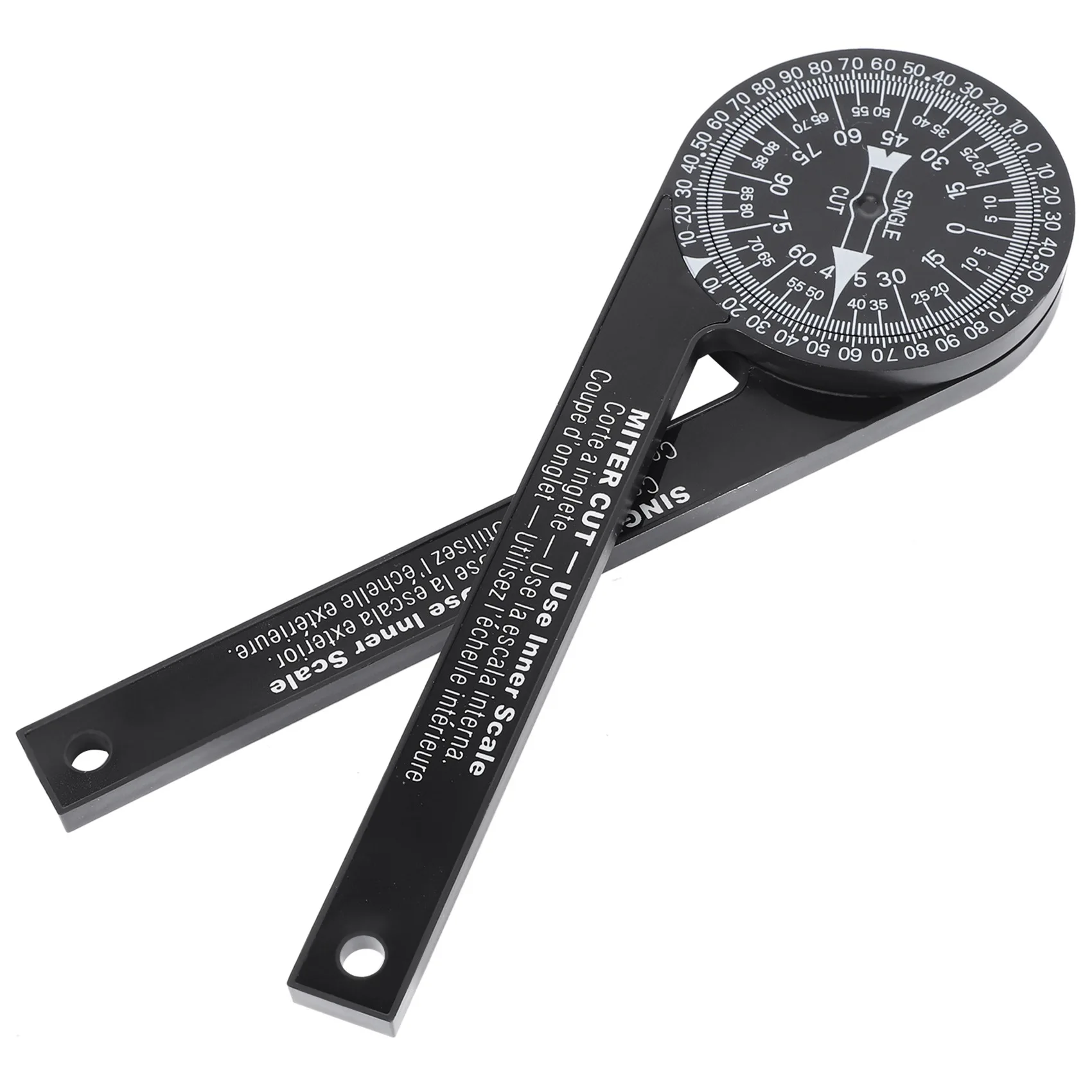 ร้อน-ด้านนอก Miter Angle Finder สําหรับช่างไม้ที่มีเครื่องชั่งแกะสลักที่มีความแม่นยํา Miter Saw Protractor