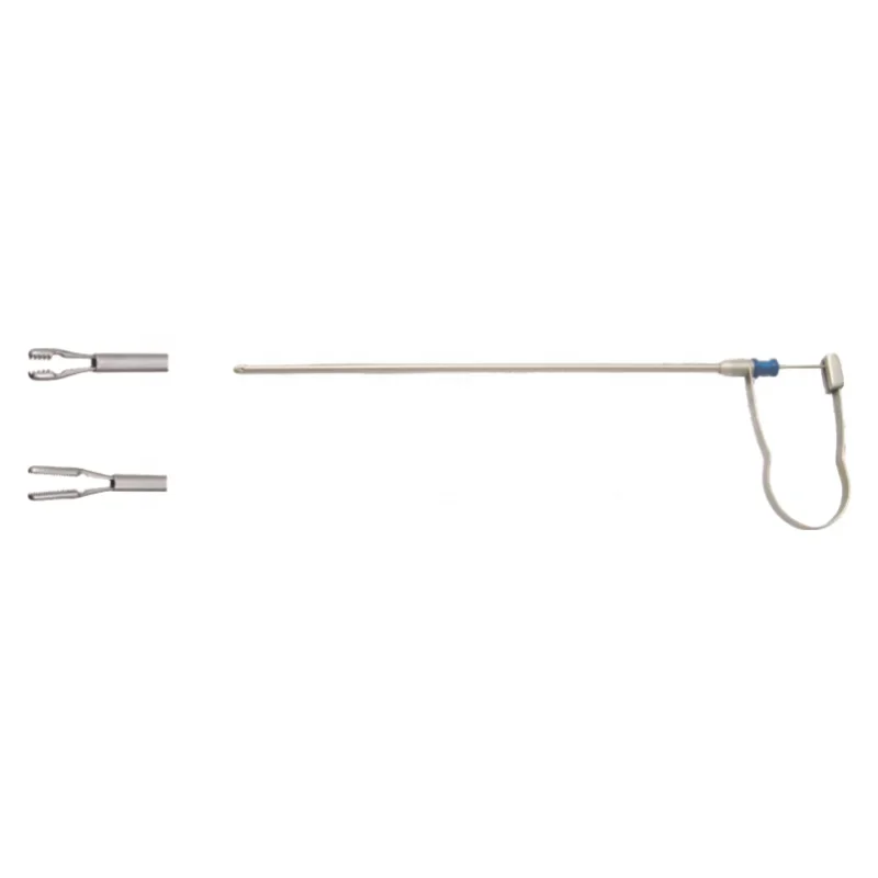 5*330mm Laparoscopic Instruments Spring Grasping Forceps With/ Without Long Mouth For Laparoscope DF