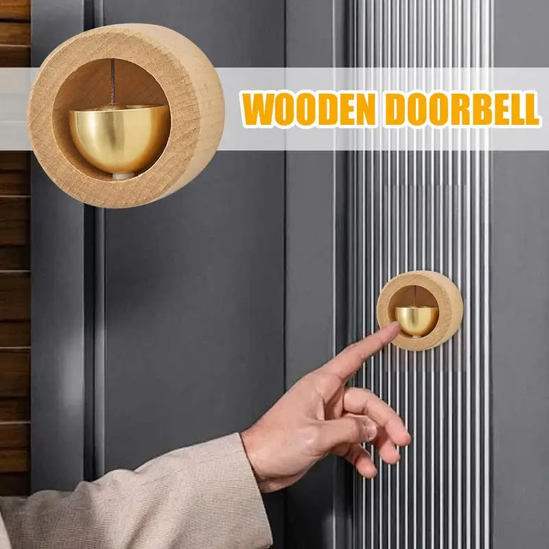 

Magnetic Door Chime Wooden Door Bell Magnet For Bedroom Rustic Home Decor Doorbell With Pleasant Sound For House Cafe Room