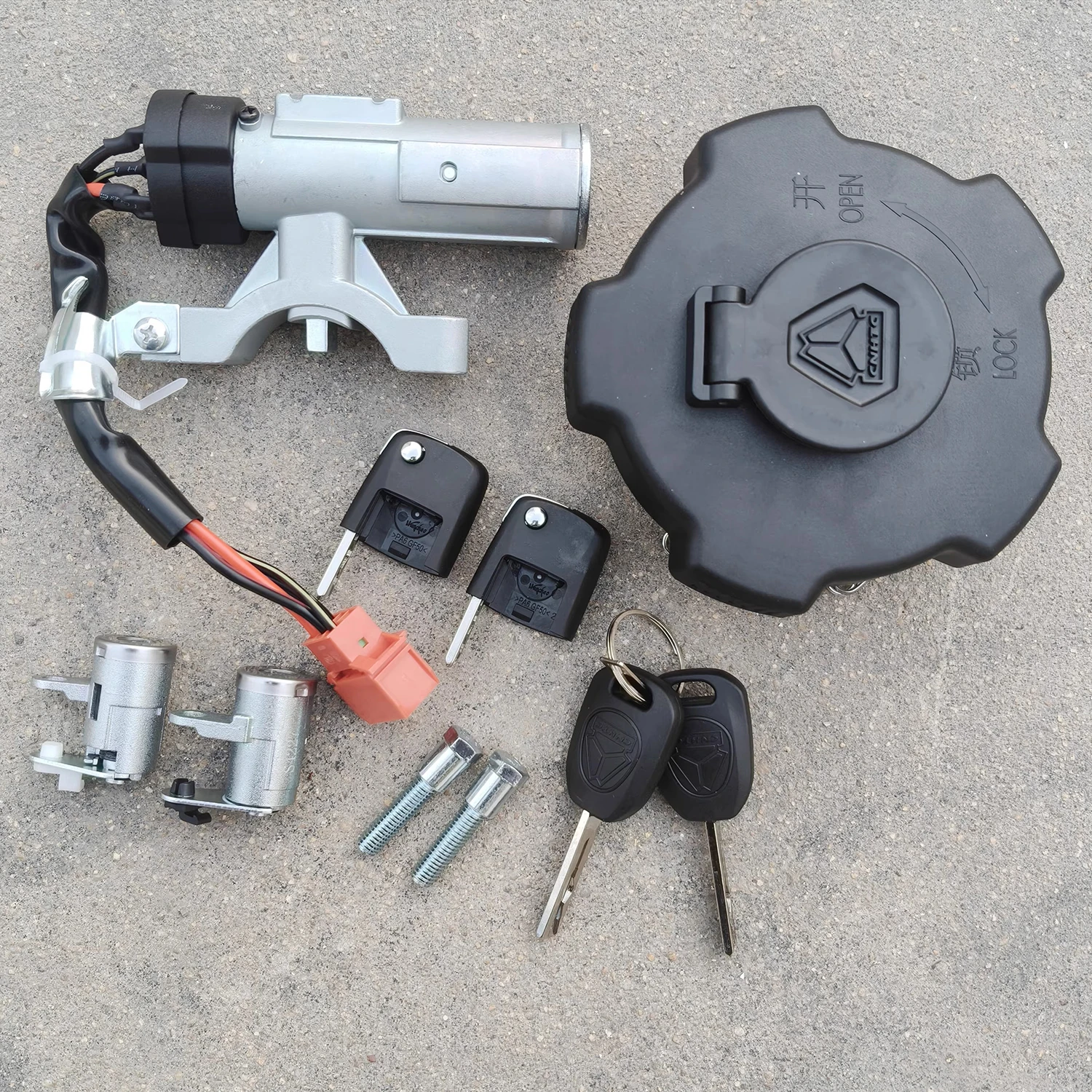 HOWO MAX용 트럭 점화 잠금 장치 YG9525582551 도어 잠금 장치, 점화 잠금 장치, 연료 탱크 캡, 리모컨, 듀얼 키, 트리플 잠금 장치