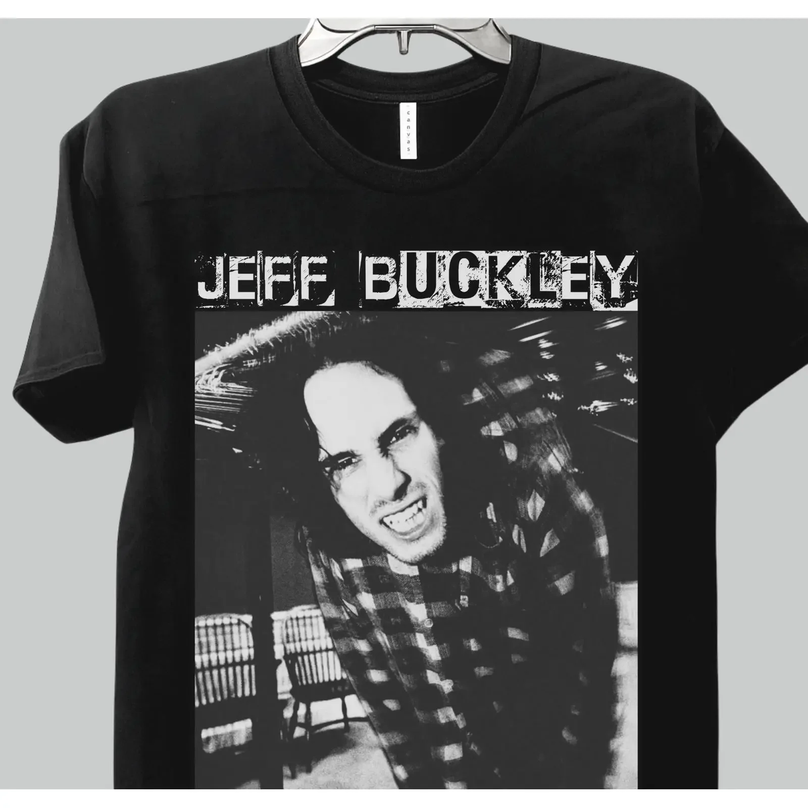 Jeff Buckley T Shirt 90s Alternative Rock Singer  vintage Washed Slightly fashion streetwear Top For Everyday Wear Stretched