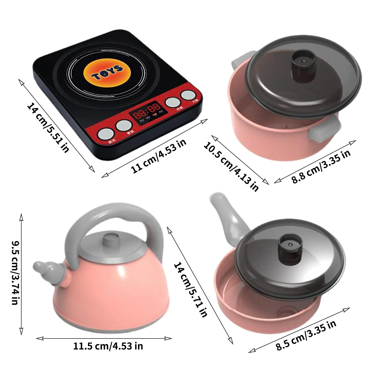 لعب المطبخ للأطفال 110 قطعة ألعاب الطبخ للأطفال أواني الطعام ألعاب التظاهر للمنزل الفصول الدراسية لعب الأدوار حفلة السفر