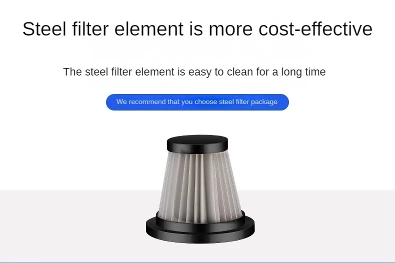 Wireless Charging Car Vacuum Cleaner, Ultra-Strong Suction, Small and Portable