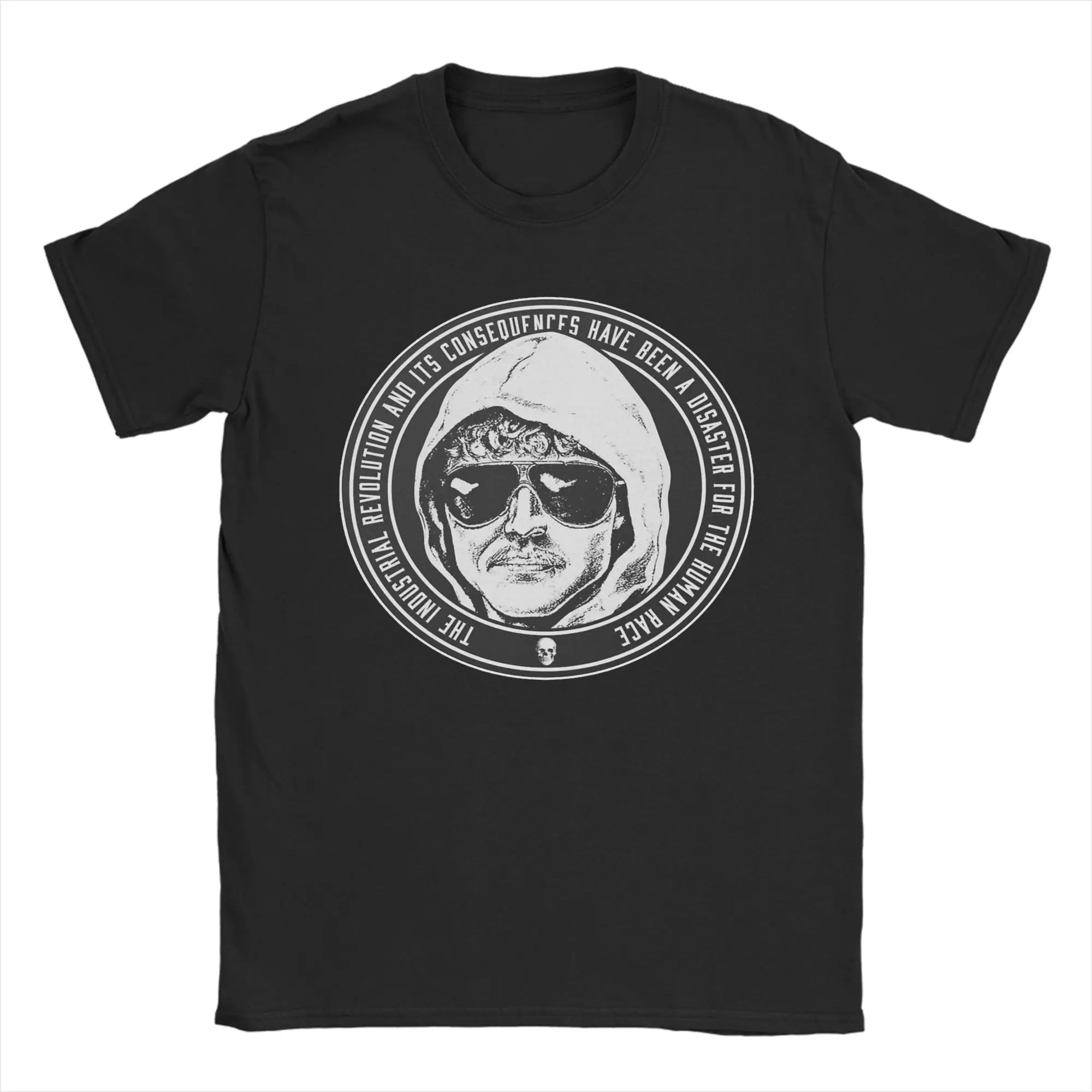 Men T-Shirt Ted Kaczynski Vintage 100% Cotton Tee Shirt Short Sleeve Ted Glasses Cool Unabomber T Shirt Crewneck Clothes