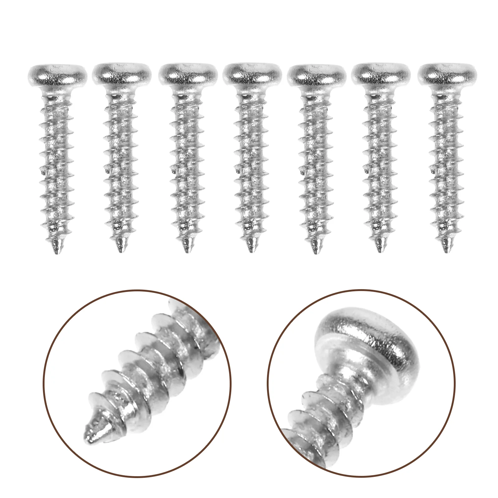 50 PCS Tuning Peg Tuning Key Screws Machine Heads Guitar Tuner Mounting Screws for Electric /Acoustic Guitar Bass 11 x 2 mm (Sil