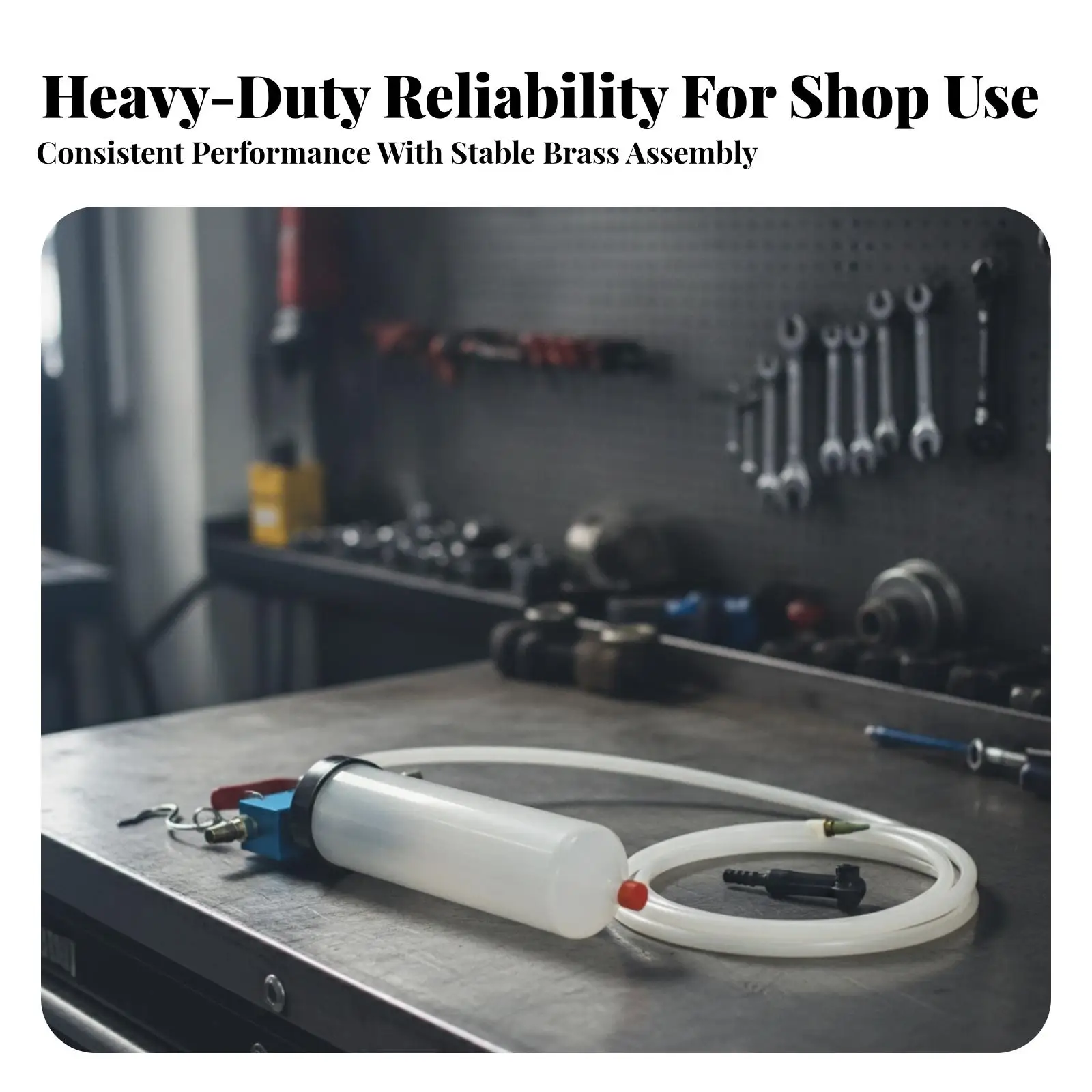 Air-Operated Brake Fluid Extractor Portable Tool Resistant for Mechanics