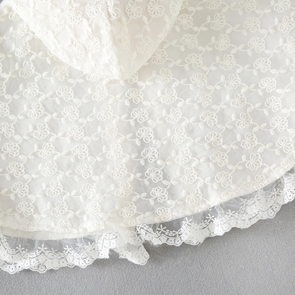 

90cm 0- Girls Lace Cloak White Cosplay Costume Accessory Soft Texture Sun Protection Gift Cloak Lace Costume