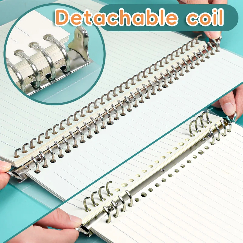 HUAJIE B5 دفتر أوراق فضفاضة A4 مذكرات A5 مخطط عبوات قابلة للفصل سميكة دفتر خطأ الطالب دراسة وقراءة الملاحظات