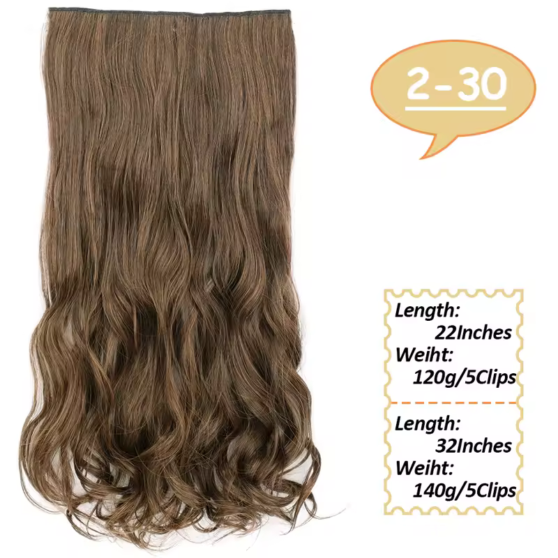 NICESY Synthetic Long Wavy 5 Clips Hair Extensions 22Inch/32Inch Clip On Hair Extensions High Tempreture Fake For Women - Image 19