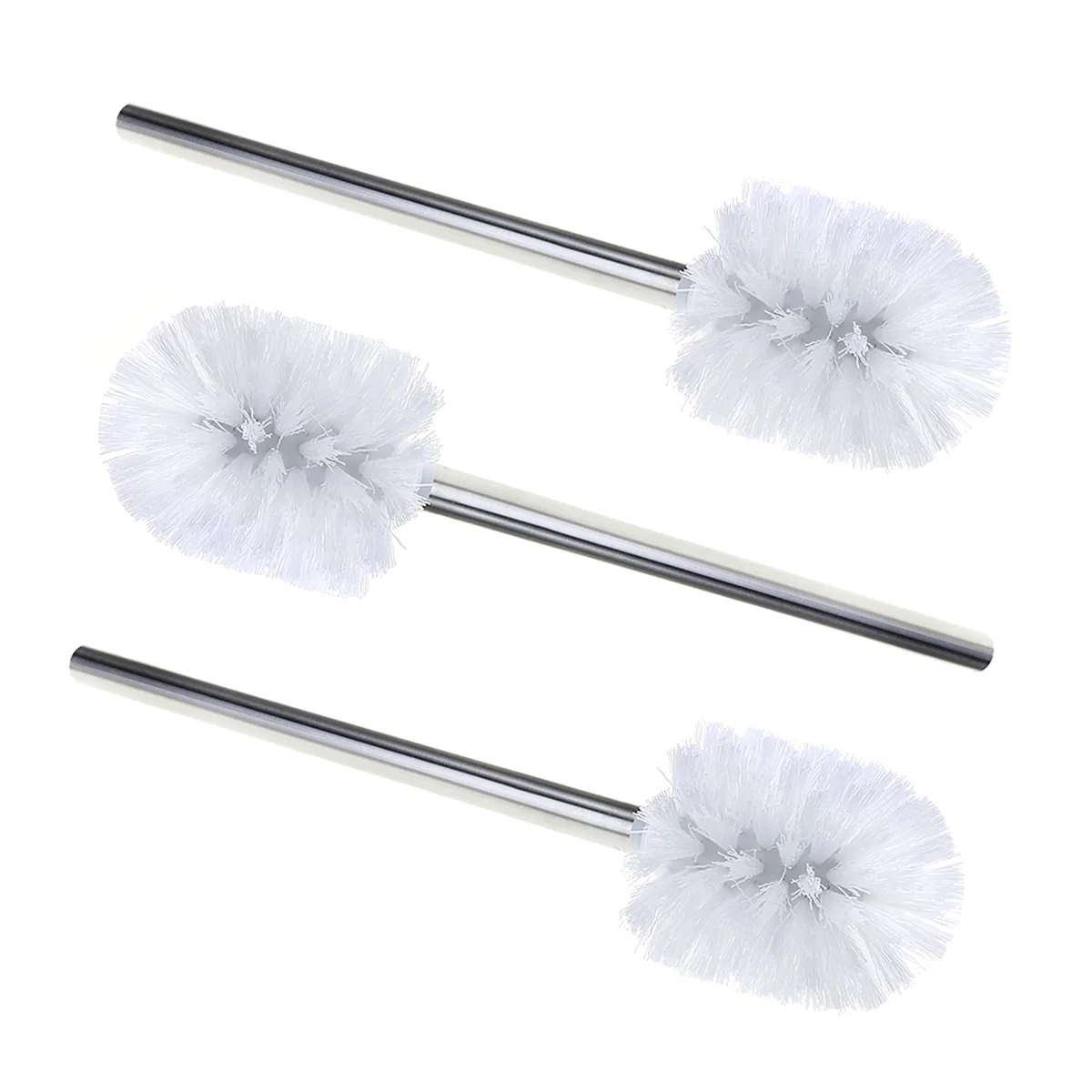 3pcs Stainless Steel WC Bathroom Cleaning Toilet Brush Holder Toilet cleaning brush Stainless Steel Cleaning Brush