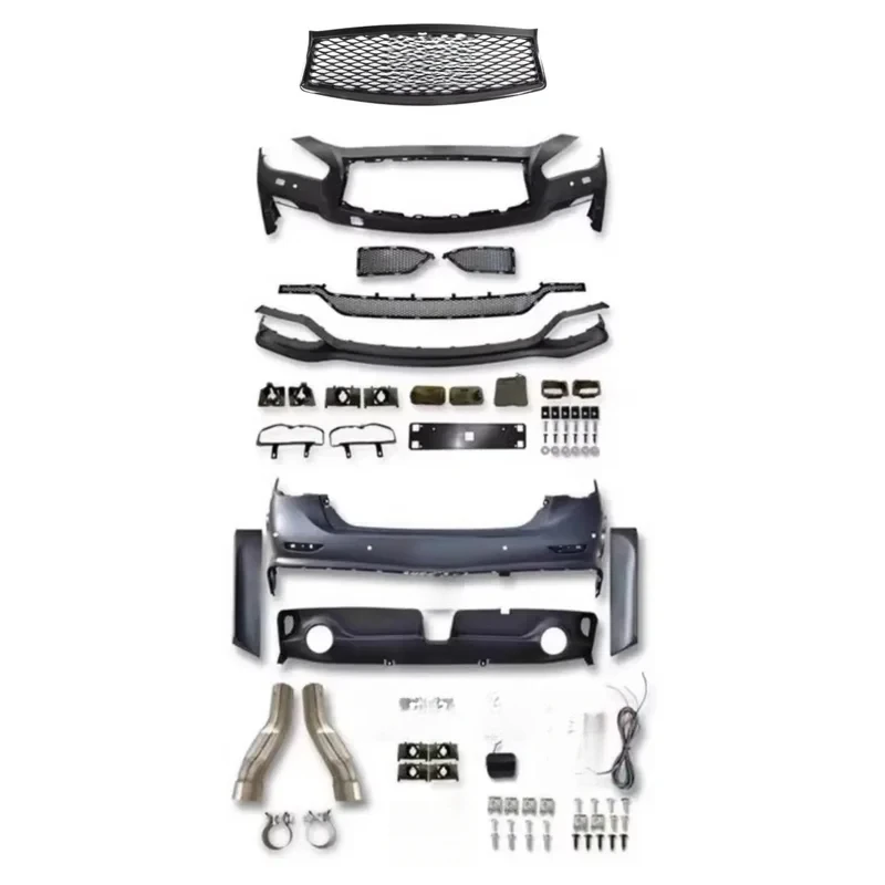 High Quality EAU Style Body Kit Surround Front Rear Bumper Assembly Grille For Infiniti Q50 Q50L 2014-2018
